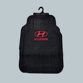 Hyundai Universal PVC Rubber Floor Mat Black Mix Design 5 Pcs - Pvc Floor Mats | Car Mats | Vehicle Mats | Foot Mat For Car